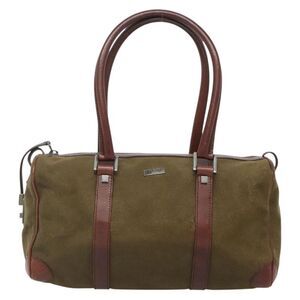 Gucci Khaki Canvas Handbag (Pre-Owned)